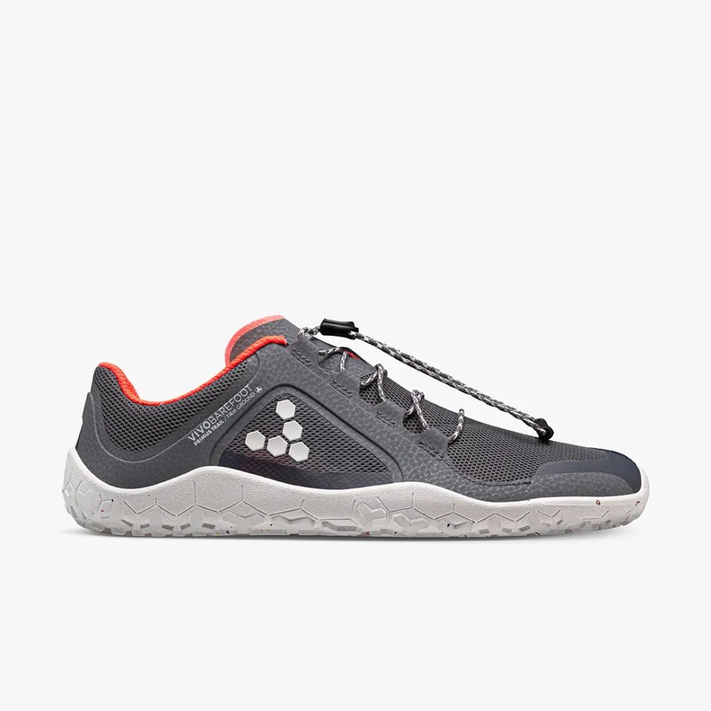 Vivobarefoot Primus Trail II FG Womens Running Shoes Grey UK XHUA